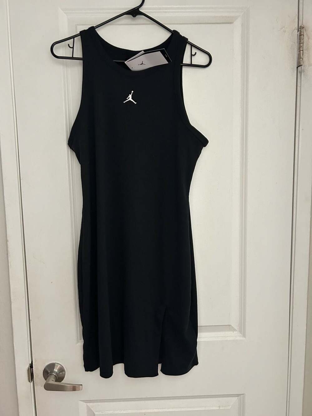NWT Jordan Women's Ribbed Tank Dress Black Size L DZ3346-010